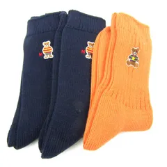 ミキハウス 靴下 3点セット 未使用 22-24cm クマ刺繍 ブランド まとめて キッズ レディース MIKIHOUSE