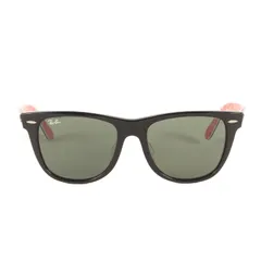 Ray Ban レイバン ウェイファーラー サングラス (WAYFARER RB2140F 1016) | ブラック レッドフレーム クラシックグリーンレンズ | 54□18-150 | イタリア製 | ブランド【中古】