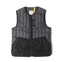 【美品】MONCLER モンクレール ベスト グレー ブラック サイズ:3 | 21AW fragment design バイカラー ダウンベスト (DALIM GILET G209U1A00010 5396Q) | イタリア製 | コラボ【メンズ】【中古】