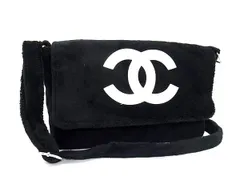 新品未使用 CHANEL シャネル パイル地 ココマーク ショルダーバッグ メッセンジャーバッグ 斜め掛け ボディバッグ 黒 ノベルティ 非売品  ☆CHANEL シャネル ヘアバンド パイル地 ココマーク ネイビー 未使用