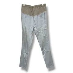 a1196 ライトブルーのデニム風レギンスパンツ（マタニティ/リブウエスト）