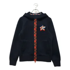 中古 レディース キャロウェイ Callaway パーカー M 紺 ネイビー ボンディング素材 ダブルジップ