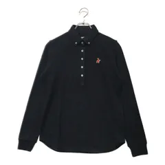 中古 レディース ジャックバニー Jack Bunny!! 長袖ポロシャツ 1(M) 紺 ネイビー ボタンダウン 秋冬