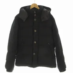 エディフィス EDIFICE ダウンジャケット ショート丈 フード ジップアップ 46 M 黒 ブラック /EA