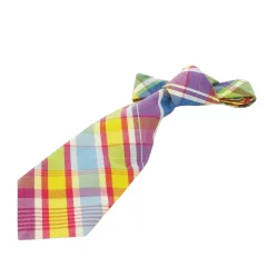 ラルフローレン RALPH LAUREN ネクタイ レギュラー コットン チェック 赤 レッド マルチカラー /CK36 ■GY18