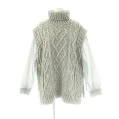 アメリヴィンテージ Ameri VINTAGE UNDRESSED COTTON CANDY SLEEVE KNIT ニット セーター ハイネック F 緑 グリーン /AT ■OS