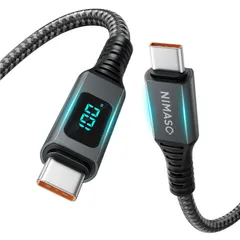 【人気商品】NIMASO USB C Type C ケーブル 【100W/5A PD対応 LED出力スクリーン表示】急速充電 タイプc USB Cto USB C ケーブル iPhone 16、15シリーズ、 MacBook Pro、iPad Pro、Gala