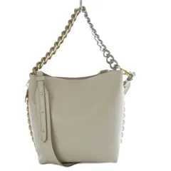 ステラマッカートニー STELLA McCARTNEY Frayme 2WAYバッグ バケットバッグ ハンドバッグ ワンハンドル ショルダーバッグ フェイクレザー ホワイト /YO11
