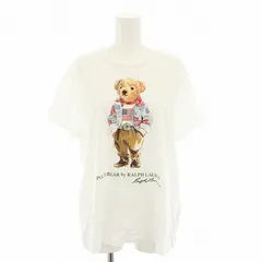 ポロ ラルフローレン POLO RALPH LAUREN Tシャツ カットソー クルーネック 半袖 ポロベア プリント 170/96A L 白 ホワイト /YT
