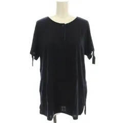 ヘルムートラング HELMUT LANG カットソー 半袖 カシミヤ混 ヘンリーネック Tシャツ S ネイビー 紺 16-7101202-897-902 /☆Gのサムネイル