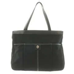 トッズ TOD'S トートバッグ ハンドバッグ ショルダーバッグ ナイロン レザー 黒 ブラック /AN1