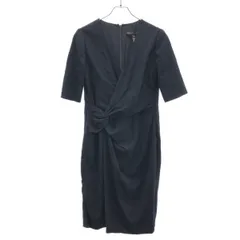 RALPH LAUREN ラルフローレン ツイスト ウールストレッチ ドレスワンピース  ネイビー 8