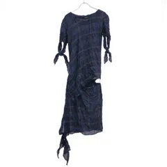 LIMI feu リミフゥ 25SS PLAID RIBBON DRESS コットンレーヨンリボンドレスワンピース LP-D09-222 ブルー 2のサムネイル