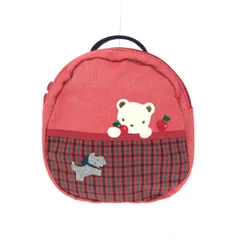 FAMILIAR ファミリア リュック  チェック柄    レッド キッズ / 240001169436