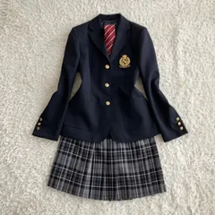 EASTBOY　イーストボーイ　ブレザー　スカート　ネクタイ　3点セット　セットアップ　紺ブレ　金ボタン　ワッペン　サイズ11号