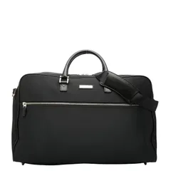 バーバリー ノバチェック ボストンバッグ ショルダーバッグ 2WAY ブラック ナイロン レザー レディース BURBERRY【1-0240174】