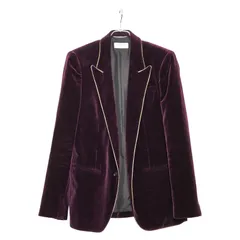 サンローラン ピークドラペル テーラードジャケット サイズ：46 689562 パープル ベロア メンズ SAINT LAURENT【205-40791】のサムネイル