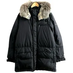 BURBERRY BLACK LABEL バーバリー ブラックレーベル フォックスファー フード付き ダウンコート メンズ L