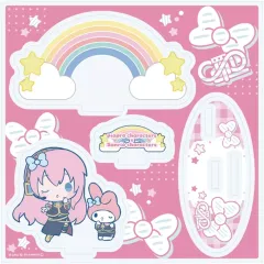 【新品】アクリルスタンド・アクリルパネル 10.巡音ルカ×マイメロディ(コラボイラスト) アクリルスタンドプレート 「ピアプロキャラクターズ×サンリオキャラクターズ」