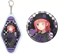 【新品】グッズセット 02.中野二乃(甘辛ロックver.) 描き下ろしイラスト アクリルキーホルダー＆缶バッジセット 「五等分の花嫁*」