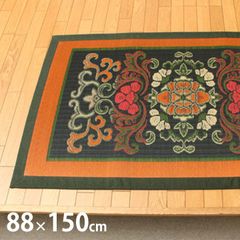 い草カーペット フランク 約191×250cm ブルー 夏ラグ 和モダン - メルカリ
