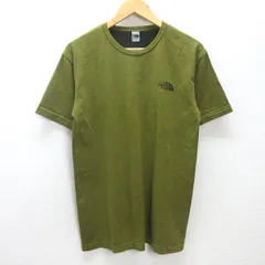 G■ノースフェイス/THE NORTH FACE  ショートスリーブ スクエアロゴ ジャカードティー/NT81908【XL】緑系/men's/94【中古】■