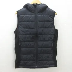 G■ザラ/ZARA MAN 中綿フーディベスト/フルジップ【M】黒/men's/20【中古】■