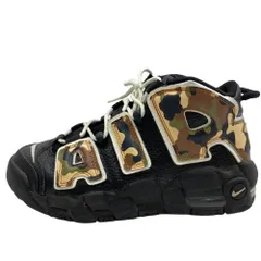 NIKE ナイキ CJ0930-001 AIR MORE UPTEMPO GS BLACK CAMO エア モア アップテンポ カモ スニーカー ブラック系 23.5cm【中古】