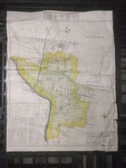 昭和初期 大阪市街図 掛け軸 古地図 都市計画図 大阪市役所編 戦前資料 昭和初期 大阪市街図 掛け軸 古地図 都市計画図 大阪市役所編 戦前資料