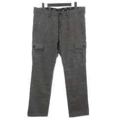 バーバリーブラックレーベル BURBERRY BLACK LABEL カーゴパンツ ストレート ウール グレー 79 L位 ■ECT