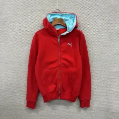 プーマ 刺繍ロゴ 弱起毛 フーデッドジップアップ 150 M06296