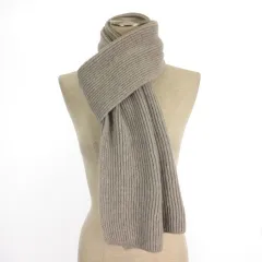 グリーンレーベルリラクシング ユナイテッドアローズ green label relaxing ジョンストンズ オブ エルガン Johnstons of Elgin 別注 良品 ニット マフラー ウール カシミヤ 3636-343-0904 ライトグレー