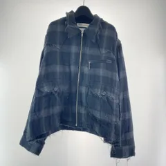 【中古】DAIRIKU 21AW Checkworkljacket　21AW J-8　ブラック　サイズL ダイリク チェックワークジャケット[17]のサムネイル