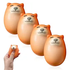 しばこエッグ 柔らかい 4個入り トレス解消 犬用スクイーズエッグ シバコ スクイーズ玩具 柴子 柴犬 たまご型スクイーズ 可愛い 玩具 発散 おもちゃ 子供 大人兼用 プレゼント 景品 (4個入り) 1