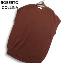 イタリア製★ ROBERTO COLLINA ロベルトコリーナ × CS case study別注★ 通年 ワイド ニット ベスト Sz.50 メンズのサムネイル