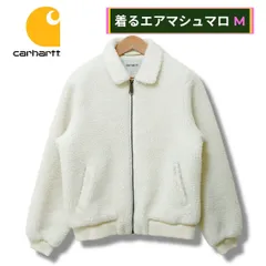 美品 Carhartt WIP 中綿 ボアジャケット M相当(表記:S) ホワイト カーハート ユニセックス 襟付き ストリート ワーク Y2K 古着 Z191
