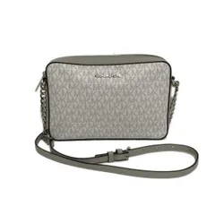 MICHAEL KORS(マイケルコース) ショルダーバッグ - 白×ライトグレー チェーンショルダー/斜めがけ レザー