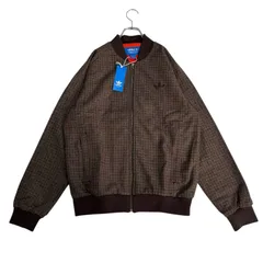 ☆4850 新品 adidas originals アディダスオリジナルス トラックジャケット ツイード SST brown ブラウン 千鳥格子 XL AB7641