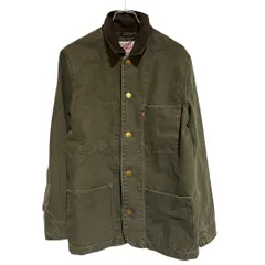 Z1577Levi's リーバイス デニム エンジニアコート カバーオール ジャケット アウター グリーン カジュアル メンズ M