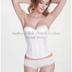 ブライダルインナー ビスチェ ウェディングドレス ドレス インナー 結婚式 ブライダル下着 補正下着 背中あき 背中見せ シンプル 白 無地 CCLF1104P071