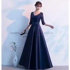 ロングドレス パーティードレス 結婚式 お呼ばれドレス ウェディングドレス カラードレス 演奏会 赤 青 白 袖あり ウエストリボン 大きいサイズ 3L 4L 5L CCLF1104P078