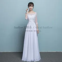 ウエディングドレス レース ロングドレス 袖あり ノースリーブ 白 ワンピースドレス Ｉライン ホワイト 花柄 透け感 シースルー フェミニン 大きいサイズ 3l CCLF1104P091