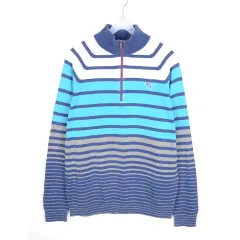 プーマ ハーフジップ ニット メンズ S コットン セーター NG11277