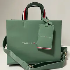 ■未使用保管品■ TOMMY HILFIGER  トミーフィルフィガー　ハンドバッグ　ショルダーバッグ　グリーン　緑系　2way