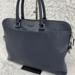 COACH コーチ　ビジネスバッグ　オールレザー　A4収納　ネイビー　トートバッグ　ハンドバッグ　通勤通学　出張　ブリーフケース