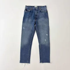 ZARA WOMAN ザラ ウーマン クラッシュ加工 カットオフ デニム パンツ インディゴブルー 系 サイズ 36 709-0001