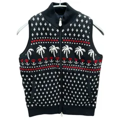 キャロウェイ　レディース　ベスト ニット　セーター　Sサイズ　ネイビー　ノルディック調　女性用ゴルフアパレル　Callaway