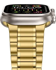 ★Anlinser 互換性ありアップルウォッチバンド 49mm 46mm 45mm 44mm 42mm, Apple WatchバンドiWatch Ultra 3/2/1シリーズ11 10 9 8 7 6 5 4 3 2 1 SE用 (金)