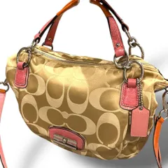 美品 COACH コーチ 2way ショルダーバッグ シグネチャー 大容量 A4