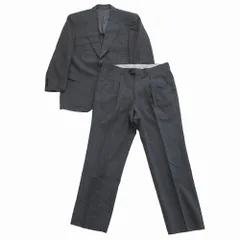 LANVIN COLLECTION ランバン コレクション モヘア混 ストライプ柄 スーツセットアップ サイズM グレー メンズ 【中古】